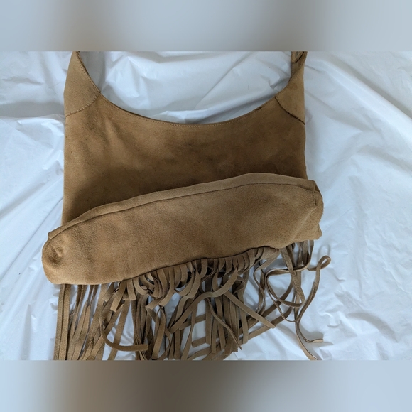 🔥Soft Suede Tan Fringe Shoulder Bag - Picture 5 of 9
